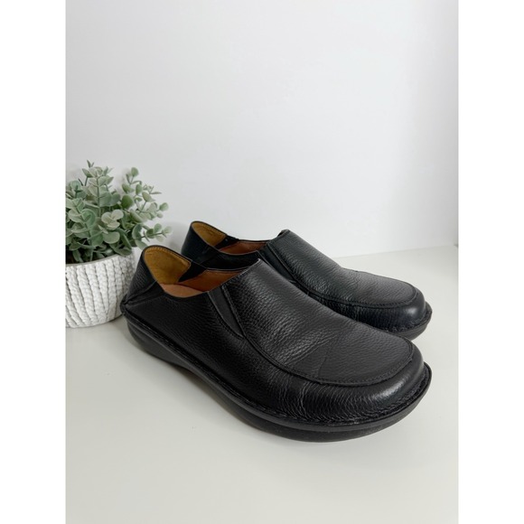 Alegria Other - Alegria Shoes Schuster Slip On Moc Loafer Black Leather Mens US 10 EU 44